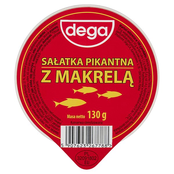 Dega Sałatka pikantna z makrelą 130 g