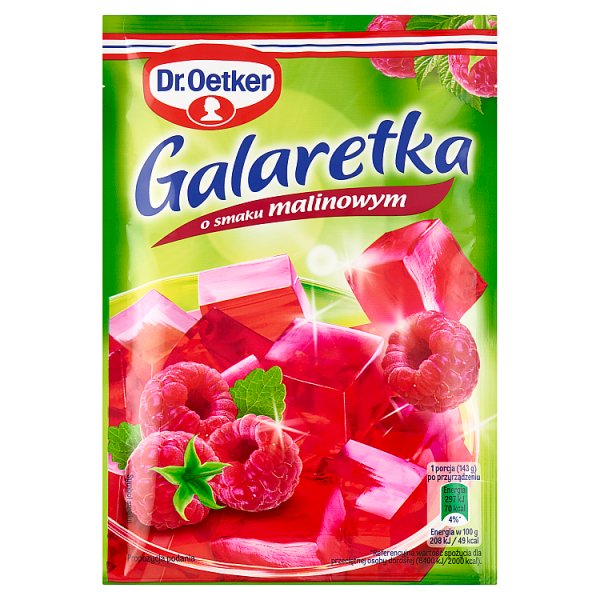 Dr. Oetker Galaretka o smaku malinowym 72 g