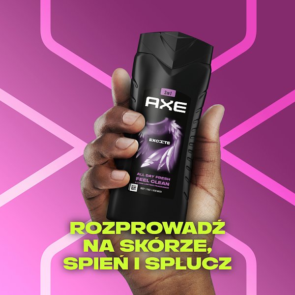 Axe Excite Żel pod prysznic 3w1 400 ml