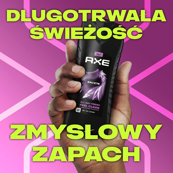 Axe Excite Żel pod prysznic 3w1 400 ml
