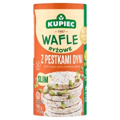 Kupiec Slim Wafle ryżowe z pestkami dyni 90 g