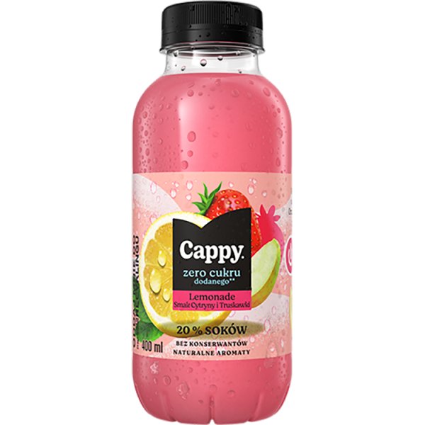 Lemoniada Cappy truskawka do ceny doliczana jest kaucja 0,50 zł 