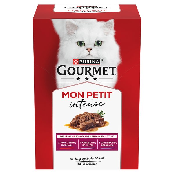 Gourmet Mon Petit Intense Karma dla kotów delikatne kawałki w pysznym sosie 6 x 50 g