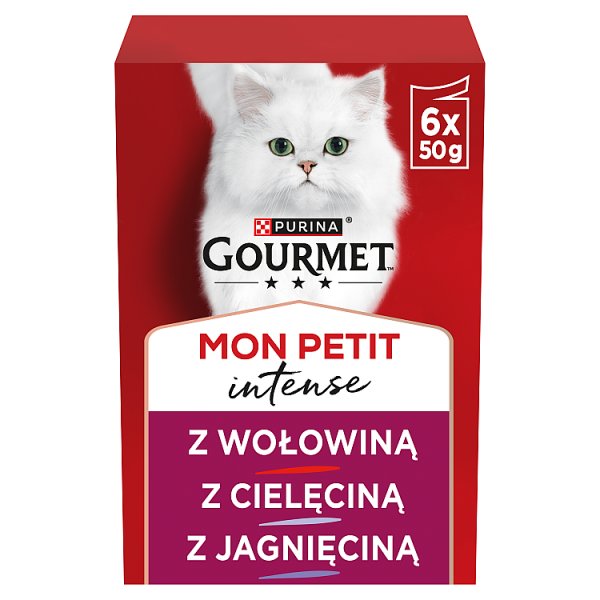 Gourmet Mon Petit Intense Karma dla kotów delikatne kawałki w pysznym sosie 6 x 50 g