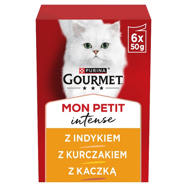 Gourmet Mon Petit Intense Karma dla kotów delikatne kawałki w pysznym sosie 6 x 50 g