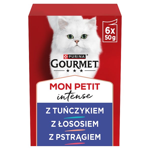 Gourmet Mon Petit Intense Karma dla kotów delikatne kawałki w pysznym sosie 6 x 50 g