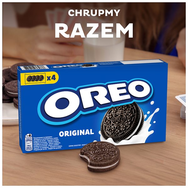 OREO Original ciasteczka z nadzieniem o smaku waniliowym idealne do podróży 16 sztuk 176 g