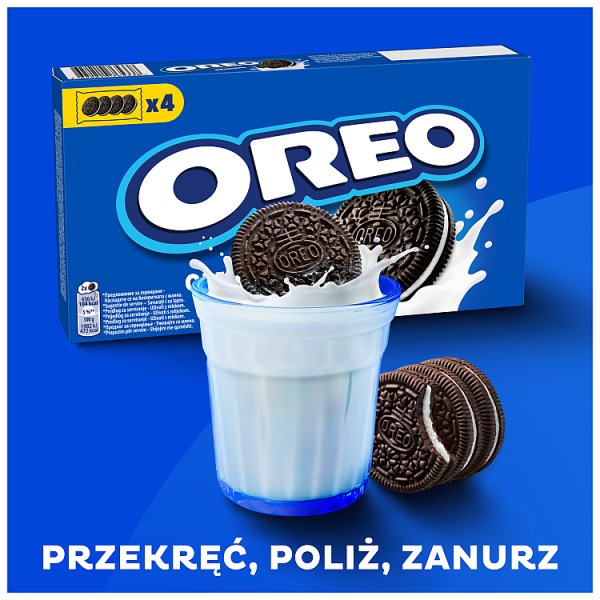 OREO Original ciasteczka z nadzieniem o smaku waniliowym idealne do podróży 16 sztuk 176 g