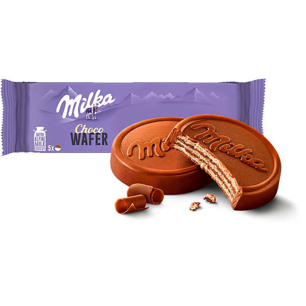 Milka Choco Wafer Wafelek z kremem kakaowym oblany czekoladą mleczną 150 g (5 x 30 g)