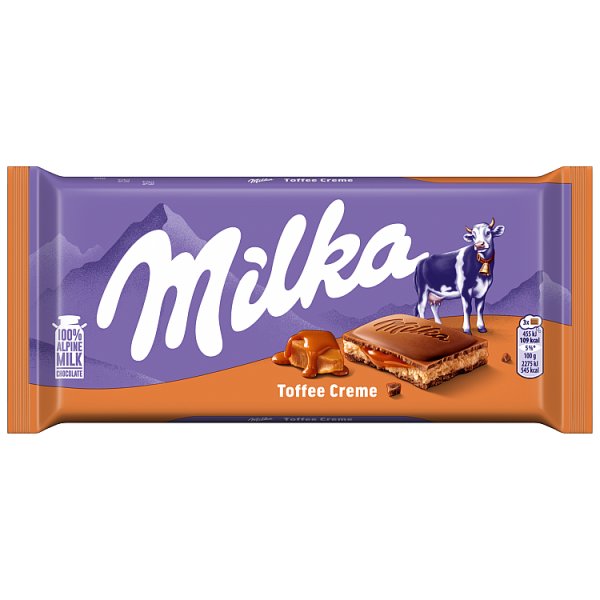 Milka Czekolada mleczna z nadzieniem toffi 100 g