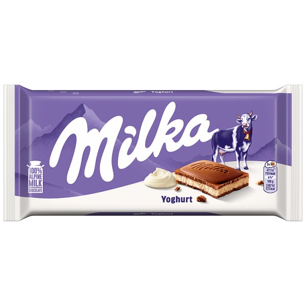 Milka Czekolada mleczna z nadzieniem jogurtowym 100 g