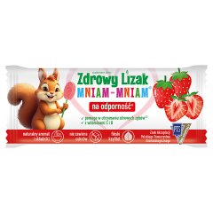 Zdrowy Lizak Mniam-Mniam Lizak o smaku truskawkowym 6 g