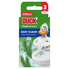 Duck Fresh Stickers Easy Clean Pine Żelowe paski do toalet 27 g (3 x 9 g)