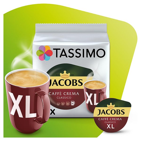 Tassimo Jacobs Caffè Crema Classico XL Kawa mielona 132,8 g (16 kapsułek)