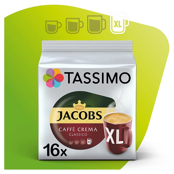 Tassimo Jacobs Caffè Crema Classico XL Kawa mielona 132,8 g (16 kapsułek)