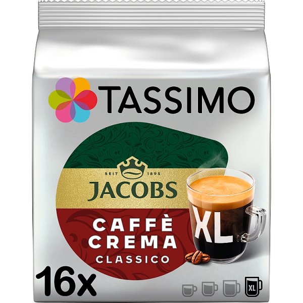 Tassimo Jacobs Caffè Crema Classico XL Kawa mielona 132,8 g (16 kapsułek)