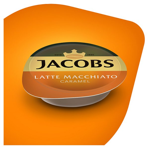 Tassimo Jacobs Latte Macchiato Caramel Kawa mielona 8 kapsułek i mleko 8 kapsułek 268 g