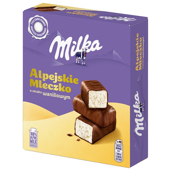 Milka Alpejskie Mleczko Pianka o smaku waniliowym 330 g