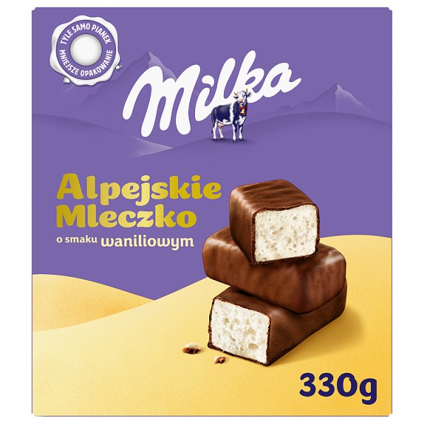 Milka Alpejskie Mleczko Pianka o smaku waniliowym 330 g