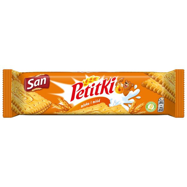 San Petitki herbatniki z dodatkiem mleka i miodu - 144 g
