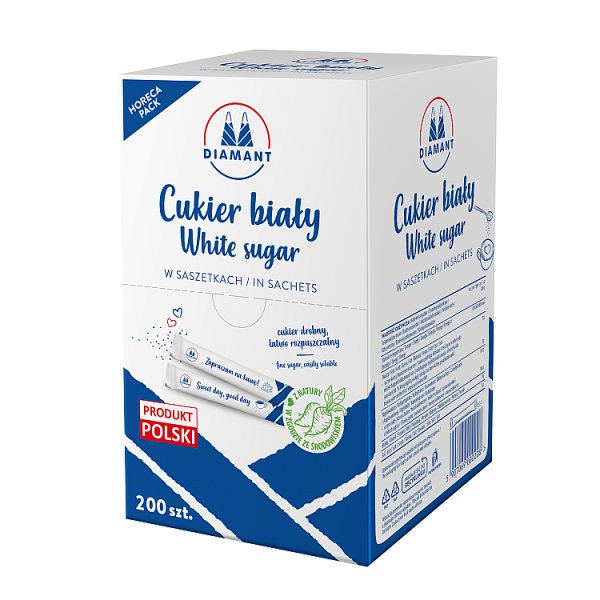Diamant Cukier biały w saszetkach 1 kg (200 sztuk)