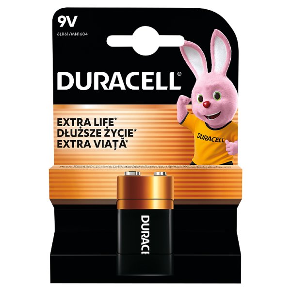 Duracell 9 V 6LR61/MN1604 9 V/B Bateria alkaliczna