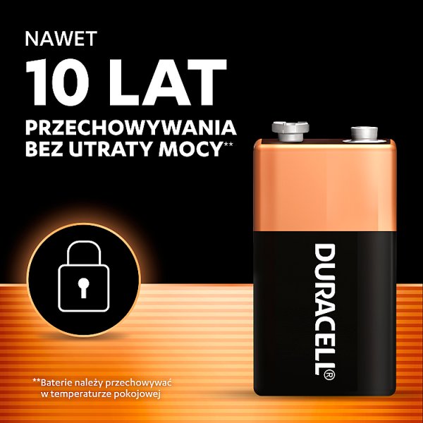 Duracell 9 V 6LR61/MN1604 9 V/B Bateria alkaliczna