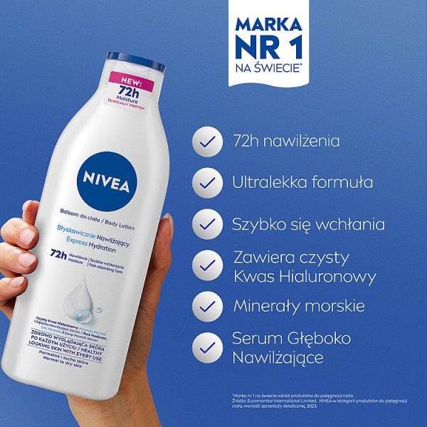 Nivea Błyskawicznie Nawilżający Balsam DO Ciała 400 ml