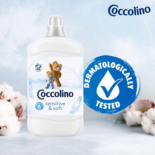 Coccolino Sensitive &amp; Soft Płyn do płukania tkanin koncentrat 1700 ml (68 prań)
