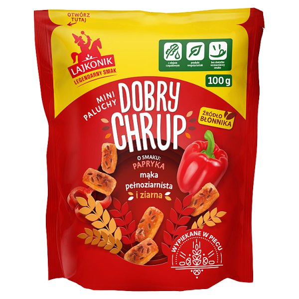 Lajkonik Dobry Chrup Mini paluchy o smaku papryka 100 g