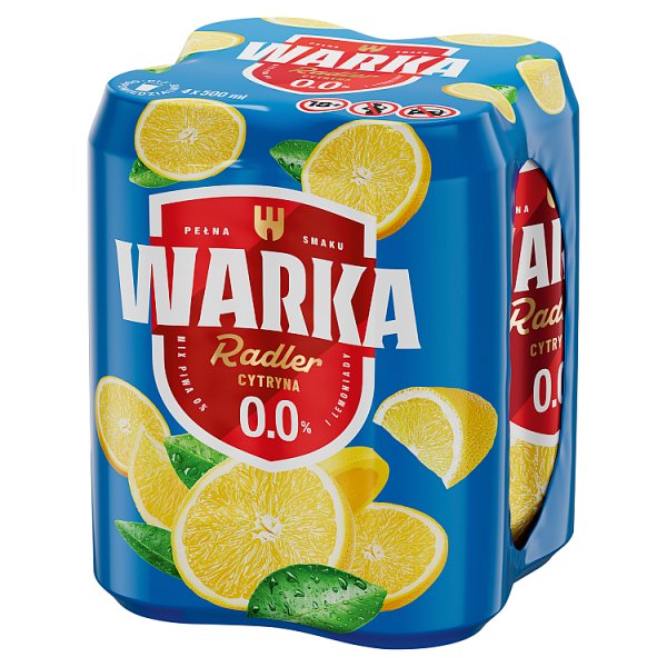 Piwo Warka Radler cytryna 0,0% puszka +2,00 zł kaucji 