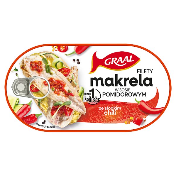 Graal Filety z makreli w sosie pomidorowym ze słodkim chili 170 g