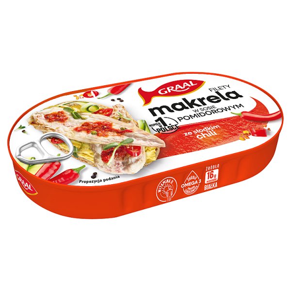 Graal Filety z makreli w sosie pomidorowym ze słodkim chili 170 g