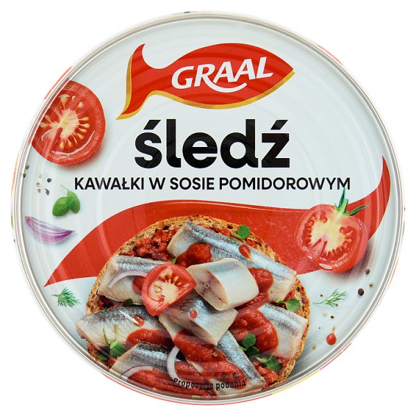 Graal Śledź kawałki w sosie pomidorowym 300 g