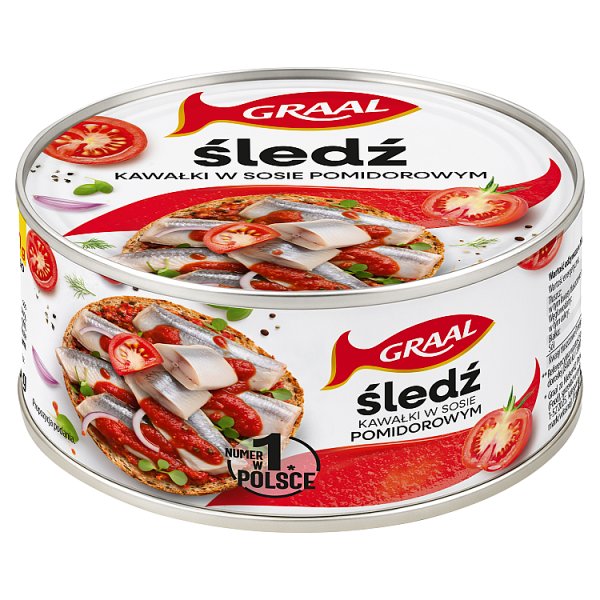 Graal Śledź kawałki w sosie pomidorowym 300 g