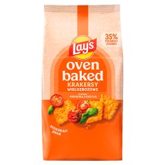 Lay's Oven Baked Krakersy wielozbożowe o smaku pomidor z bazylią 80 g