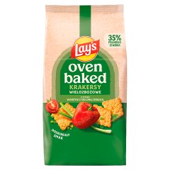 Lay's Oven Baked Krakersy wielozbożowe o smaku warzywa z zieloną cebulką 80 g