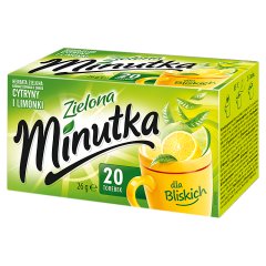 Minutka Herbata zielona aromatyzowana o smaku cytryny i limonki 26 g (20 x 1,3 g)