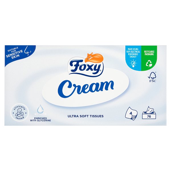 Foxy Cream Ultra Soft Chusteczki higieniczne 76 sztuk