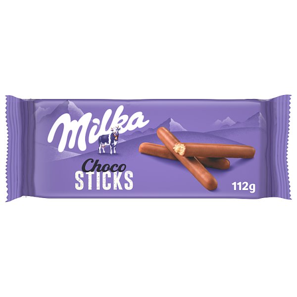 Milka Choco Sticks, ciasteczka oblane mleczną czekoladą - 112 g