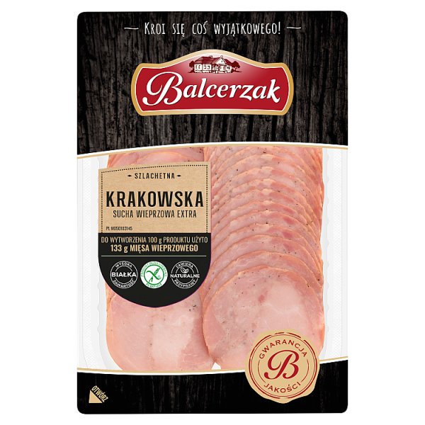 Balcerzak Kiełbasa krakowska sucha wieprzowa extra 100 g