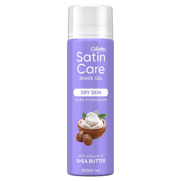 Gillette Satin Care Żel do golenia dla kobiet, Shea Butter Silk, 200ml
