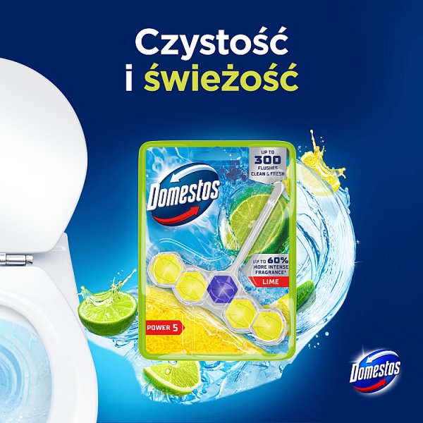 Domestos Power 5 Lime Kostka toaletowa 50 g