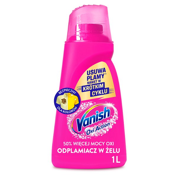 Vanish Oxi Action Pink Odplamiacz do tkanin w żelu 1 l