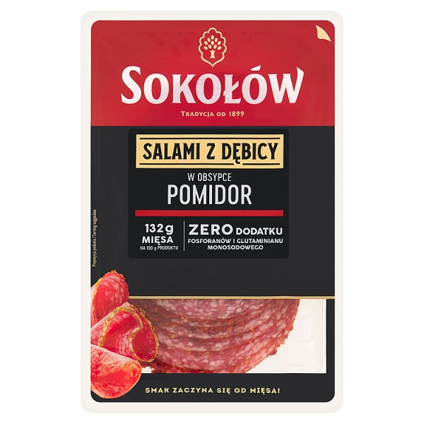 Sokołów Salami z Dębicy w obsypce pomidor 100 g