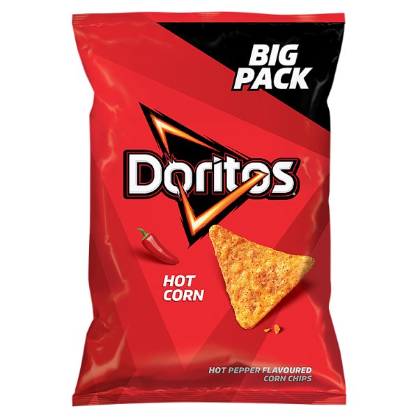 Doritos Hot Corn Chipsy kukurydziane o smaku ostrej papryki 180 g