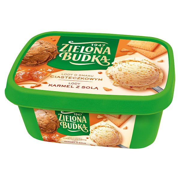 Zielona Budka Lody o smaku ciasteczkowym i lody karmel z solą 1000 ml