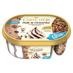 Carte D'Or Soft & Crunchy Lody waniliowe z sosem o smaku czekoladowym 750 ml