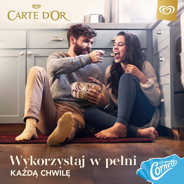 Carte D'Or Soft &amp; Crunchy Lody waniliowe z sosem o smaku czekoladowym 750 ml