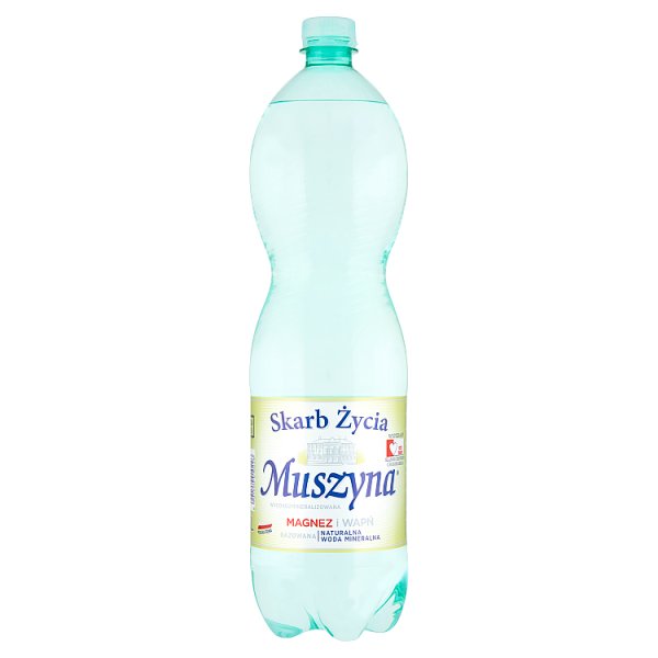 Woda gaz Muszyna skarb życia mineralna magnez i wapń 1,5l + kaucja 50 gr